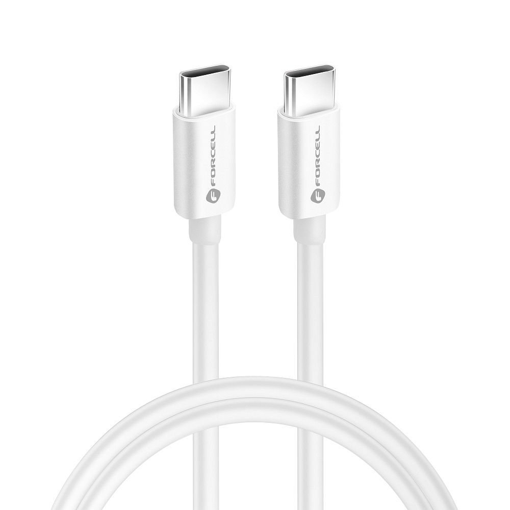 Cable USB C to USB C Forcell F-Energy QC4.0 PD 3A 60W 2 m C338 white | Tech A Break
