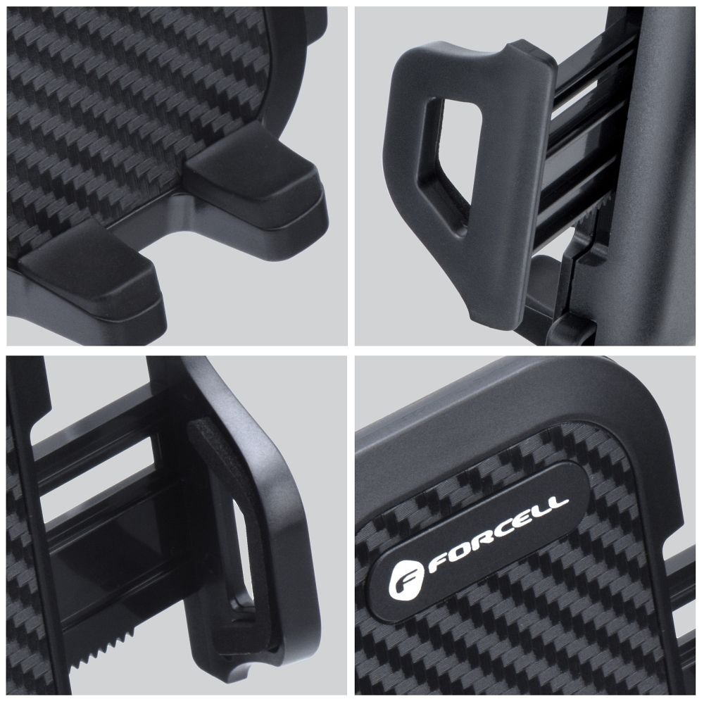 Car phone holder Forcell F-Grip Carbon Bracket mounting arm windshield / dashboard black | Tech A Break