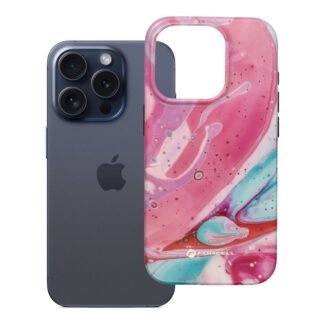 Case for iPhone 15 PRO Forcell F-Protect Mirage compatible with Magsafe Military Drop-Test pink marble | Tech A Break