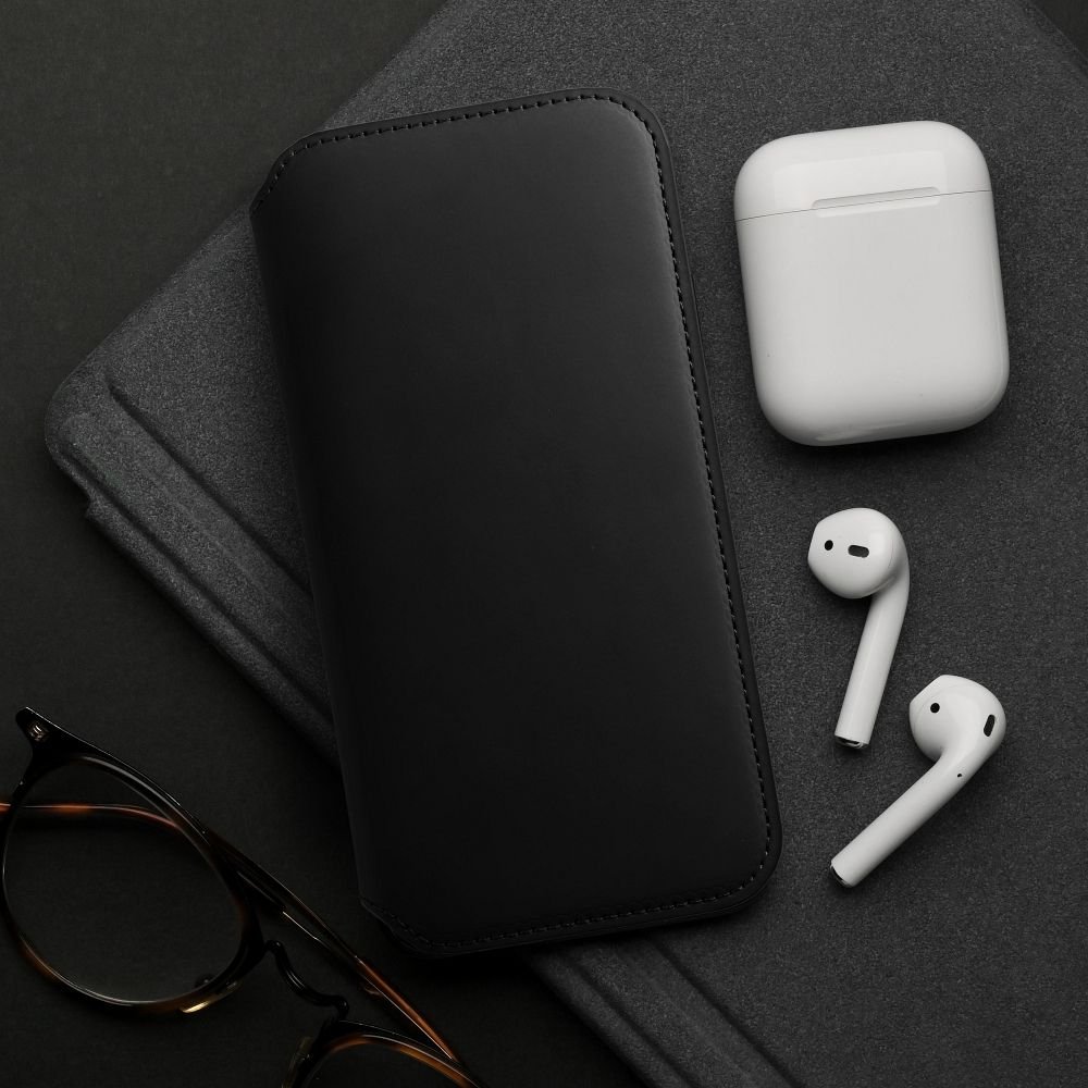 DUAL POCKET Book case for IPHONE 15 Plus black | Tech A Break