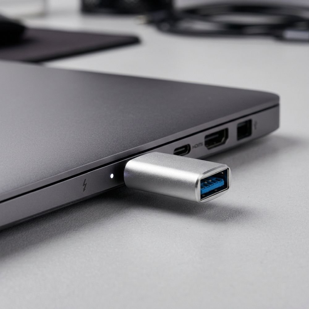 Adapter USB A 3.0 to Type C Blue Star – white | Tech A Break