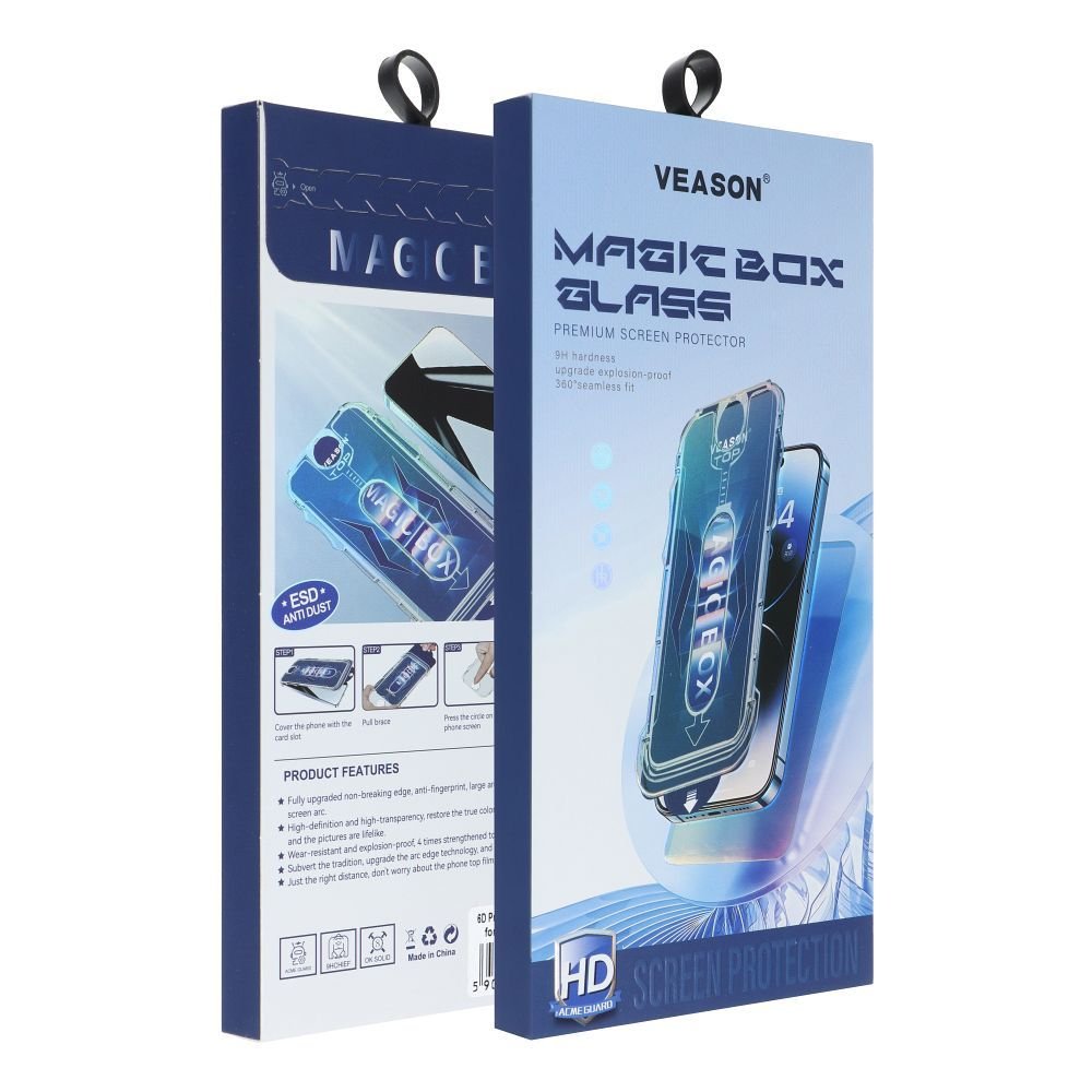 6D Pro Veason Easy-Install Glass + Applicator – for iPhone 15 black | Tech A Break