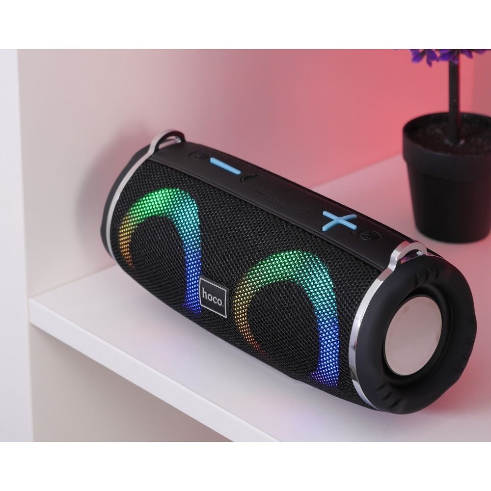 Wireless speaker LED 2 x 5W 2h Hoco HC12 black | Tech A Break