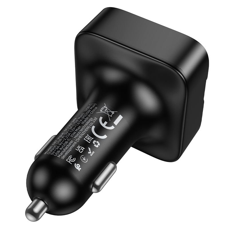 Car transmitter bluetooth Hoco USB A + USB C QC PD 35W E87 black | Tech A Break