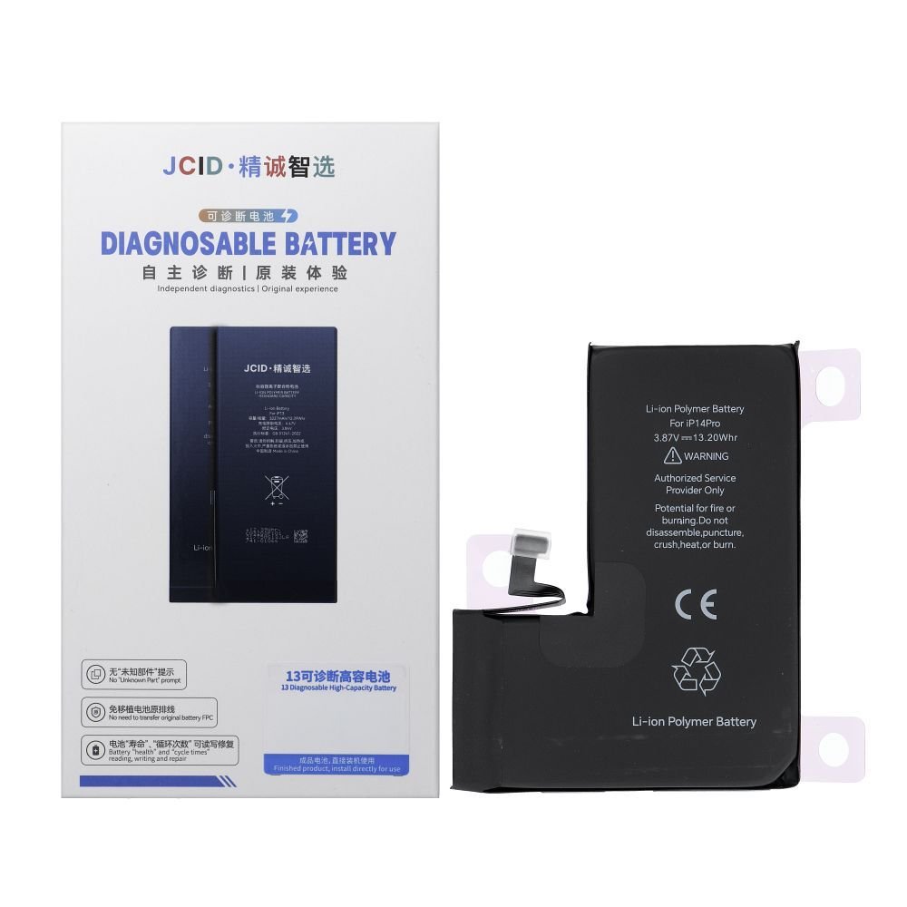 JCID Diagnosable Battery for iPhone 14 Pro 3410 mAh (high capacity) | Tech A Break