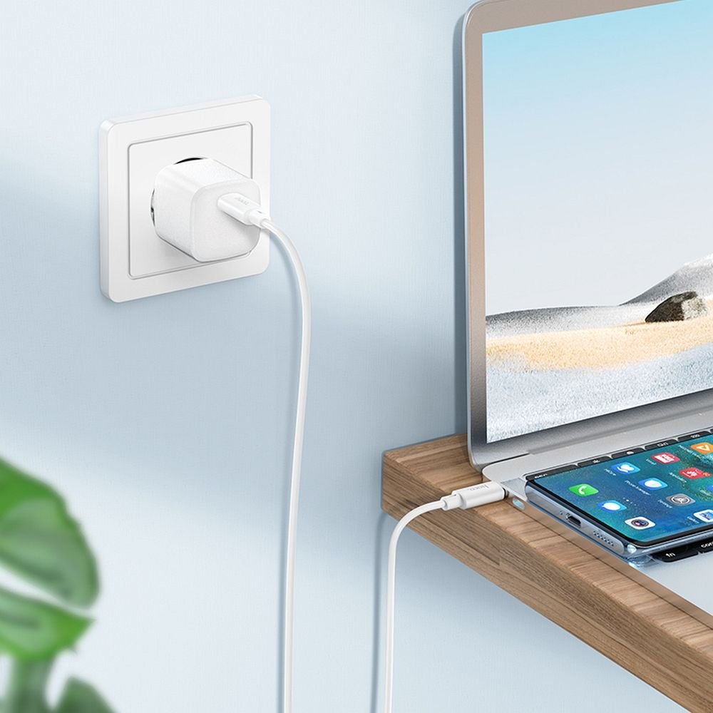 Cable USB C to USB C Hoco 3A 60W 1 m X88 white | Tech A Break
