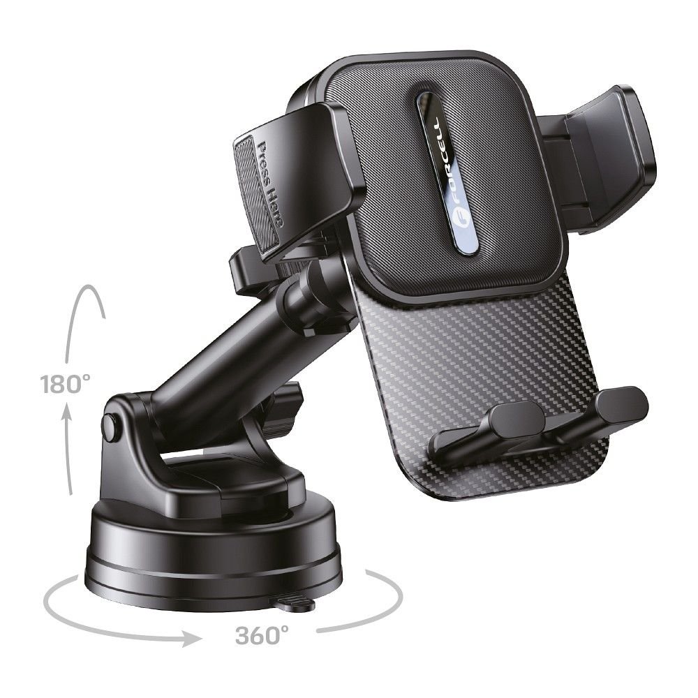 Car phone holder Forcell F-Grip Guardian windshield / dashboard black | Tech A Break