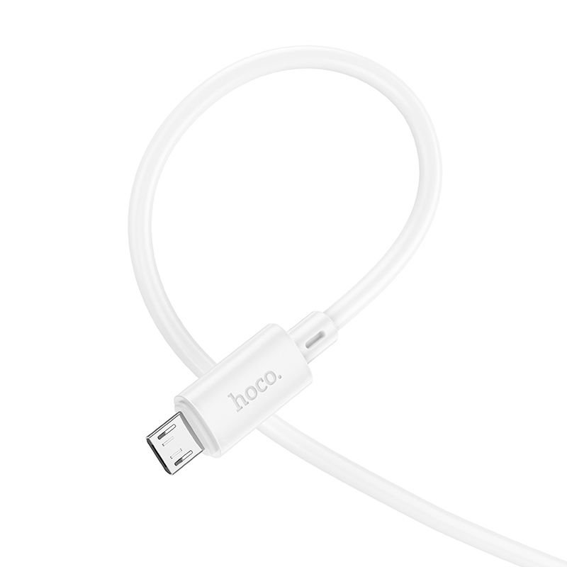 Cable USB A to Micro USB Hoco 2,4A 1 m X88 white | Tech A Break