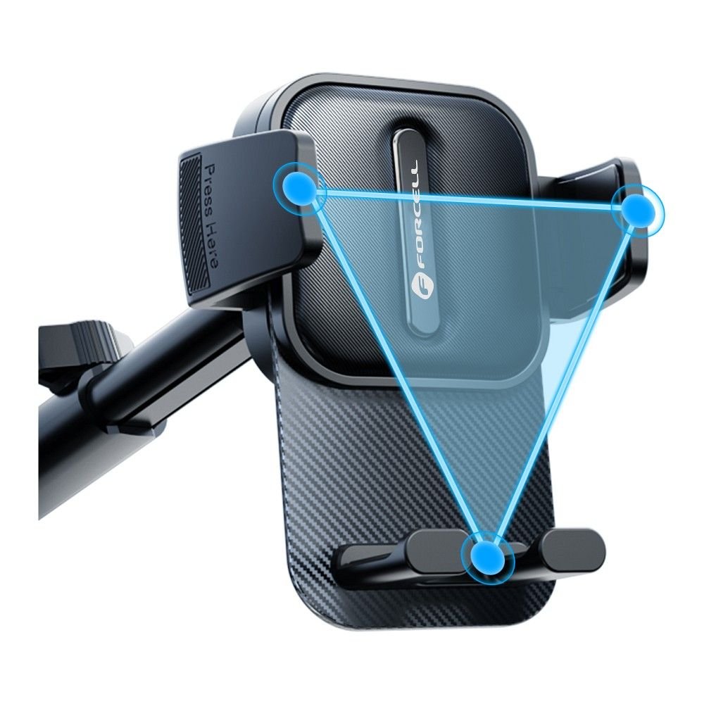 Car phone holder Forcell F-Grip Guardian windshield / dashboard black | Tech A Break