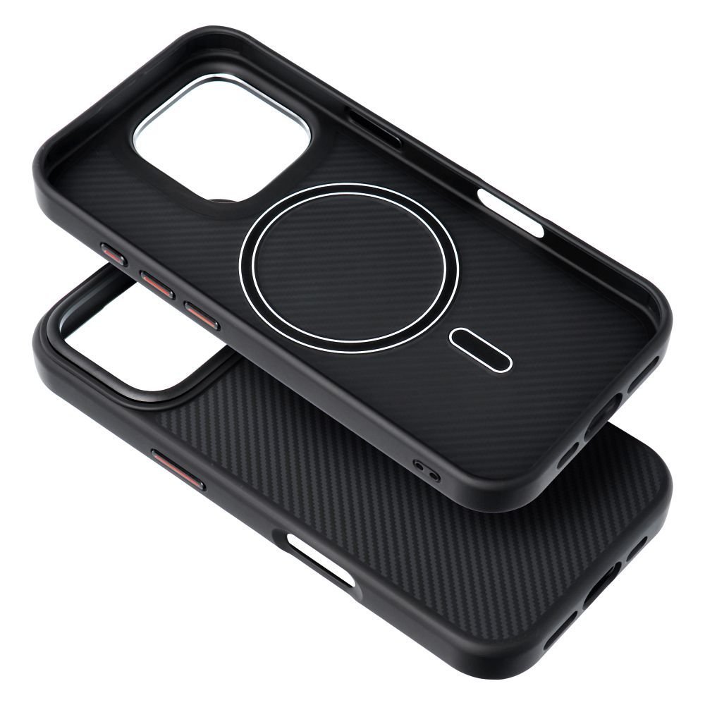 Case for iPhone 17 PRO Carbon Elite Mag Cover compatible with MagSafe black | Tech A Break