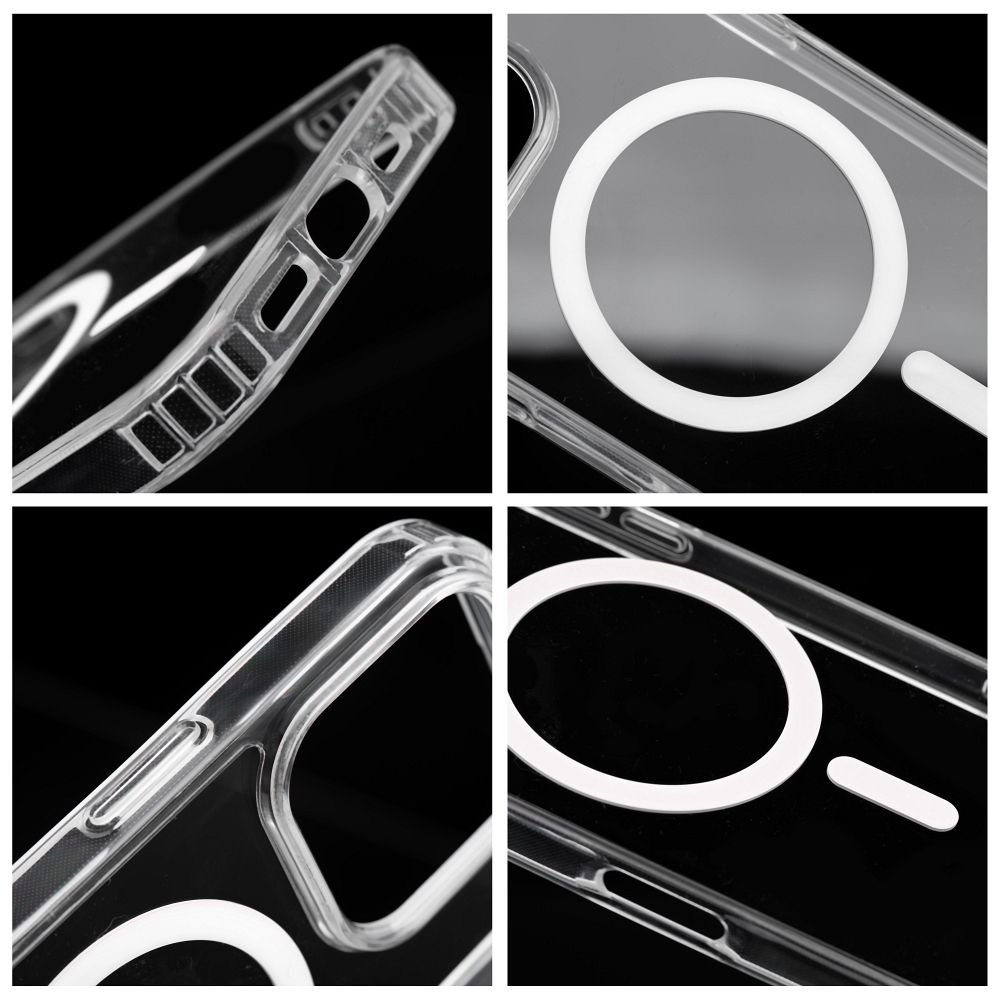 Case for iPhone 17 PRO MAX Drop Glue Colorful Ring Mag Cover compatible with MagSafe white | Tech A Break