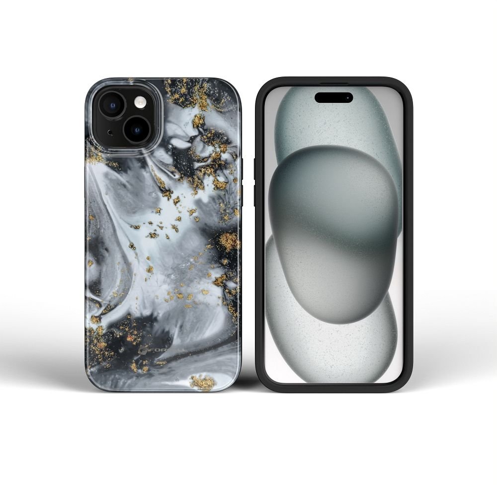 Case for iPhone 15 PRO Forcell F-Protect Mirage compatible with Magsafe Military Drop-Test silver fog | Tech A Break
