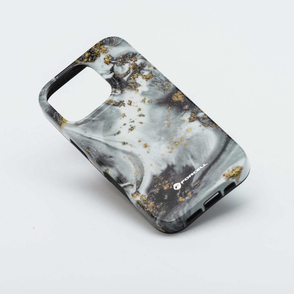 Case for iPhone 15 PRO Forcell F-Protect Mirage compatible with Magsafe Military Drop-Test silver fog | Tech A Break