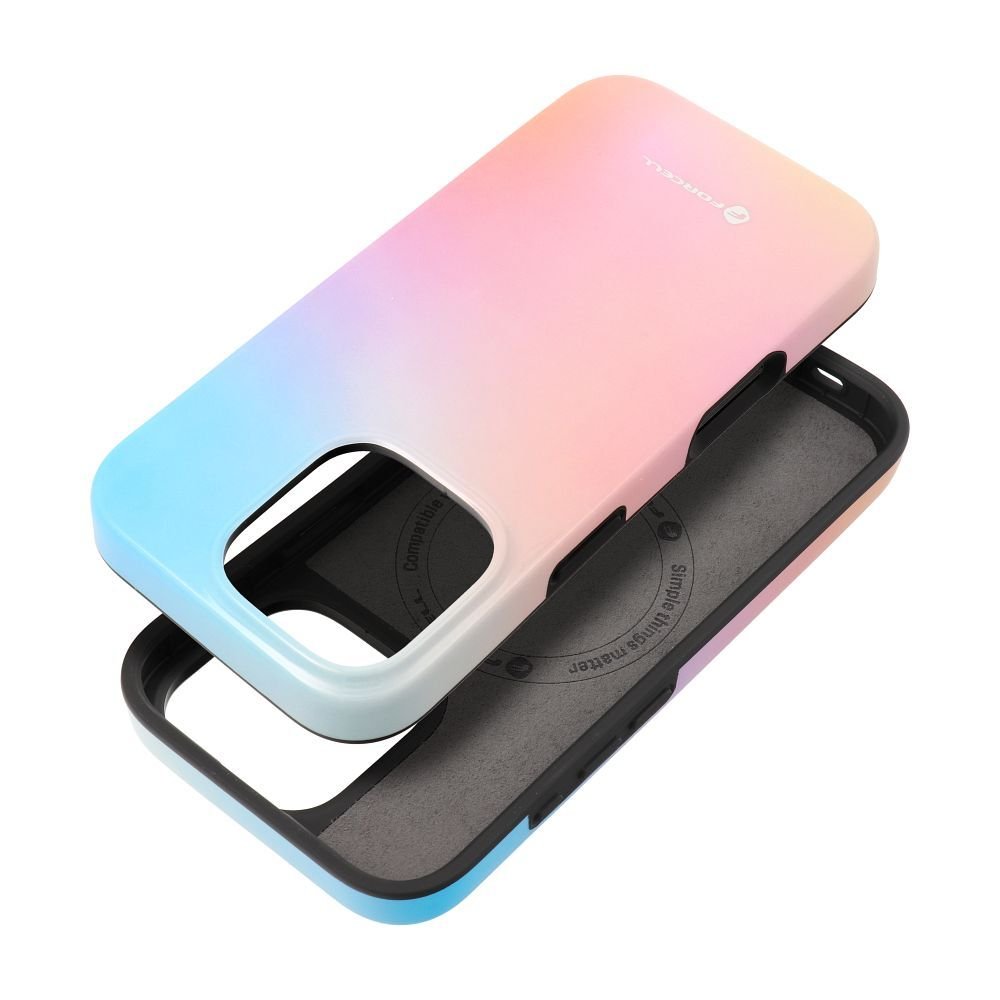 Case for iPhone 15 PRO MAX Forcell F-Protect Mirage compatible with Magsafe Military Drop-Test pinky blue | Tech A Break