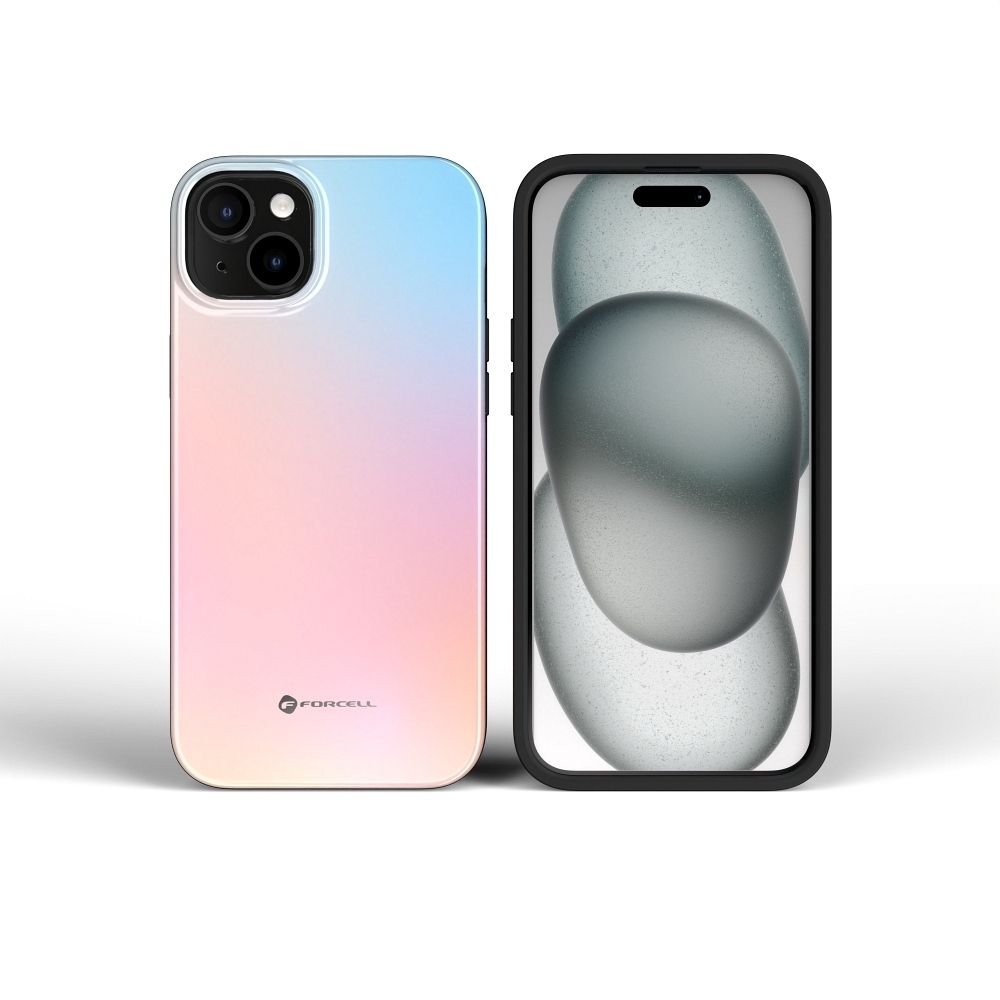 Case for iPhone 15 PRO MAX Forcell F-Protect Mirage compatible with Magsafe Military Drop-Test pinky blue | Tech A Break