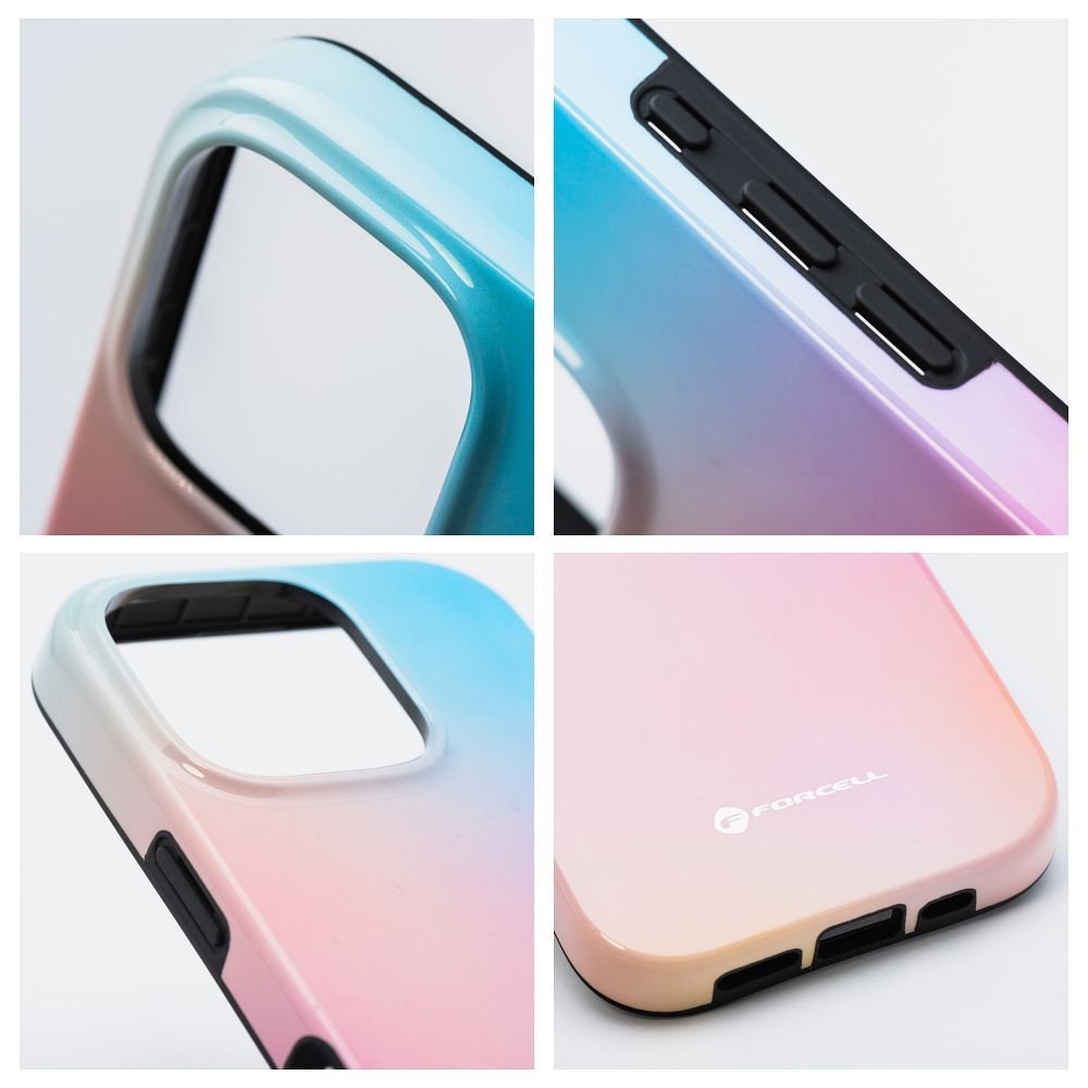 Case for iPhone 15 PRO MAX Forcell F-Protect Mirage compatible with Magsafe Military Drop-Test pinky blue | Tech A Break
