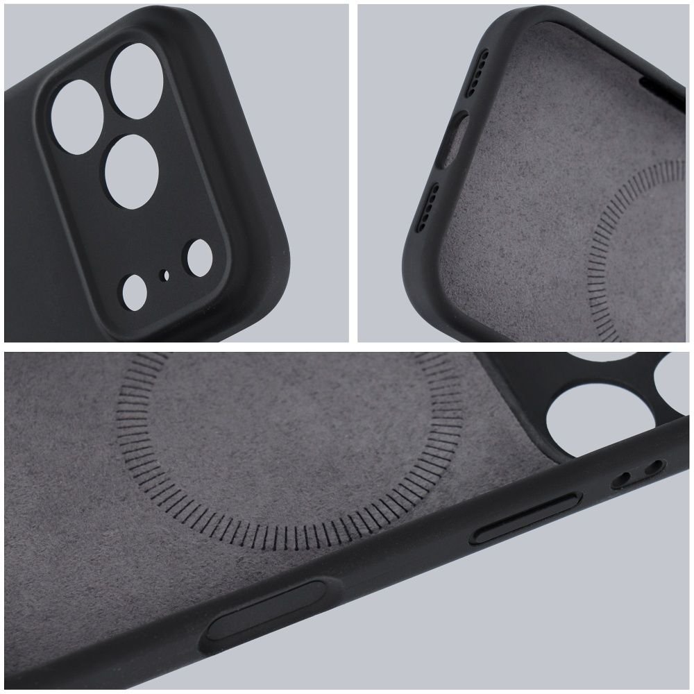 Case for iPhone 16 Forcell F-Protect Rubber Premium compatible with MagSafe black | Tech A Break