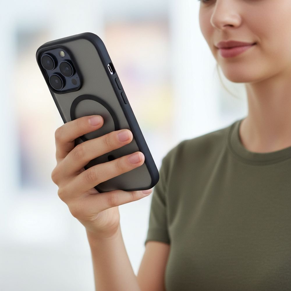 Case for iPhone 16 Flexline Mag Cover compatible with MagSafe black | Tech A Break