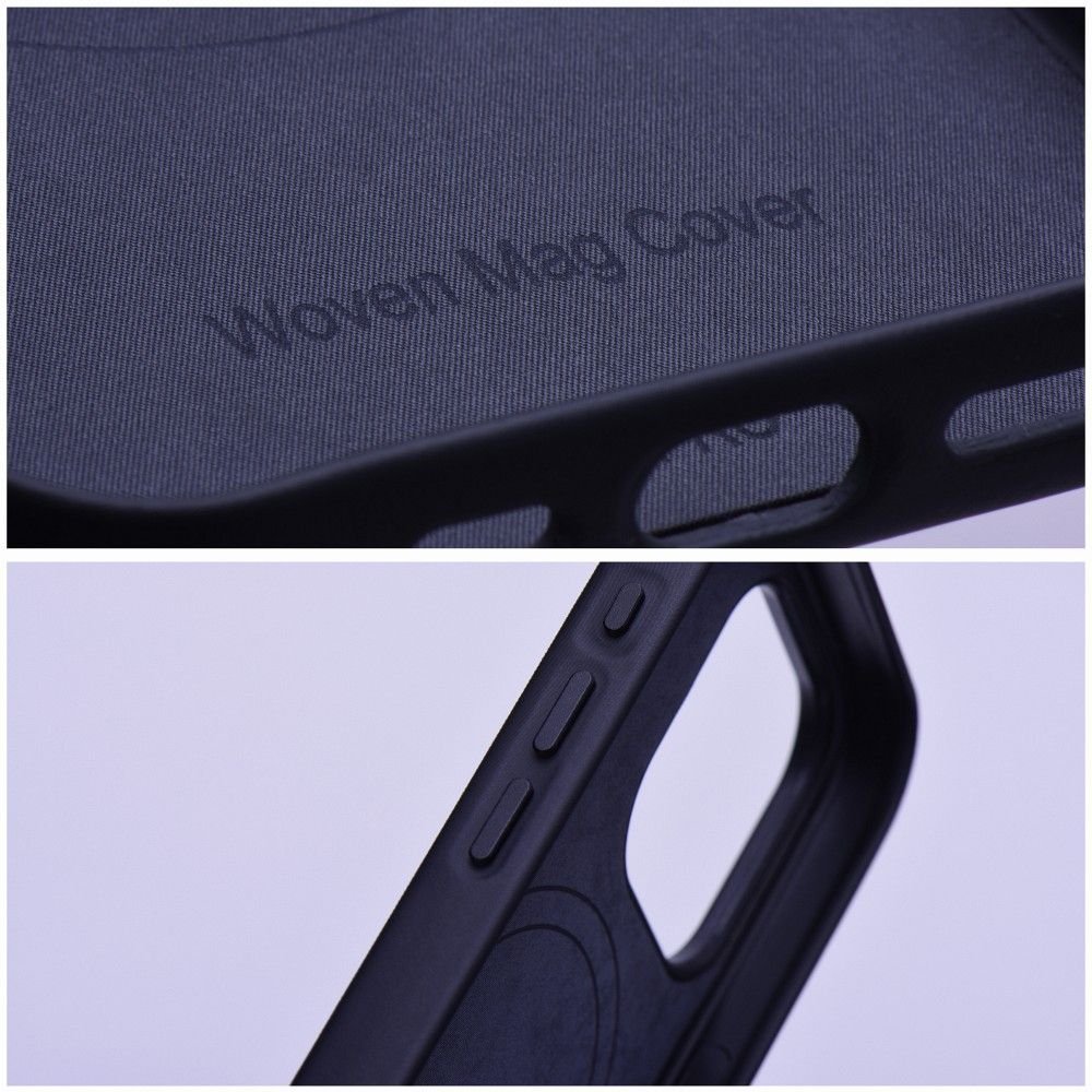 Case for iPhone 14 PLUS Woven Mag Cover compatible with MagSafe black | Tech A Break