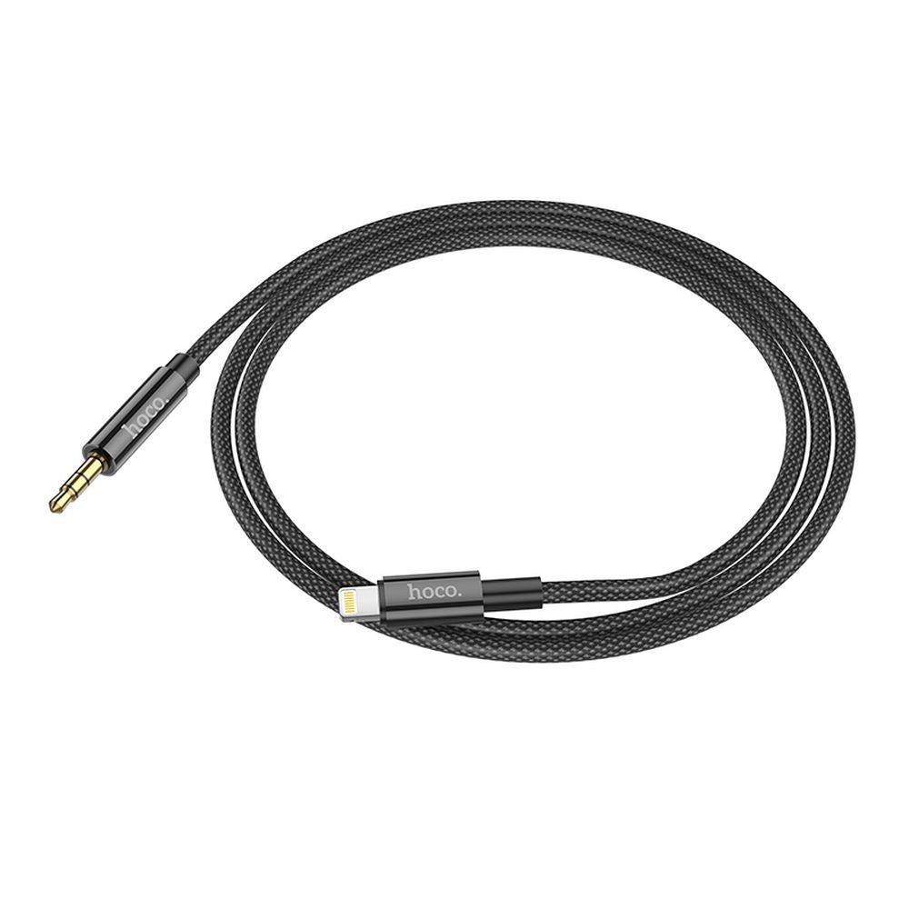 Cable AUX Jack 3,5 mm to Lightning Hoco 1 m UPA19 black | Tech A Break