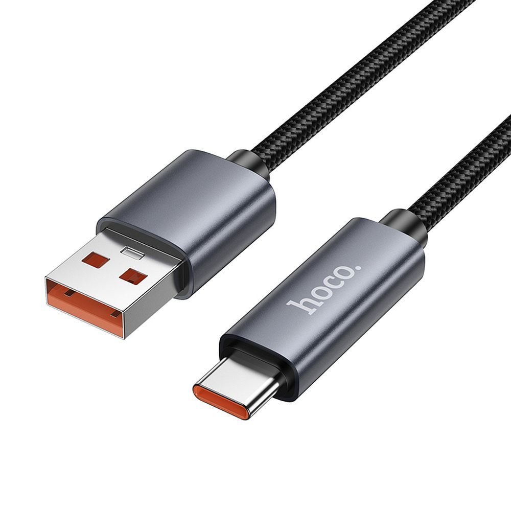 Cable USB A to USB C Hoco 5A with display 1 m X112 black | Tech A Break
