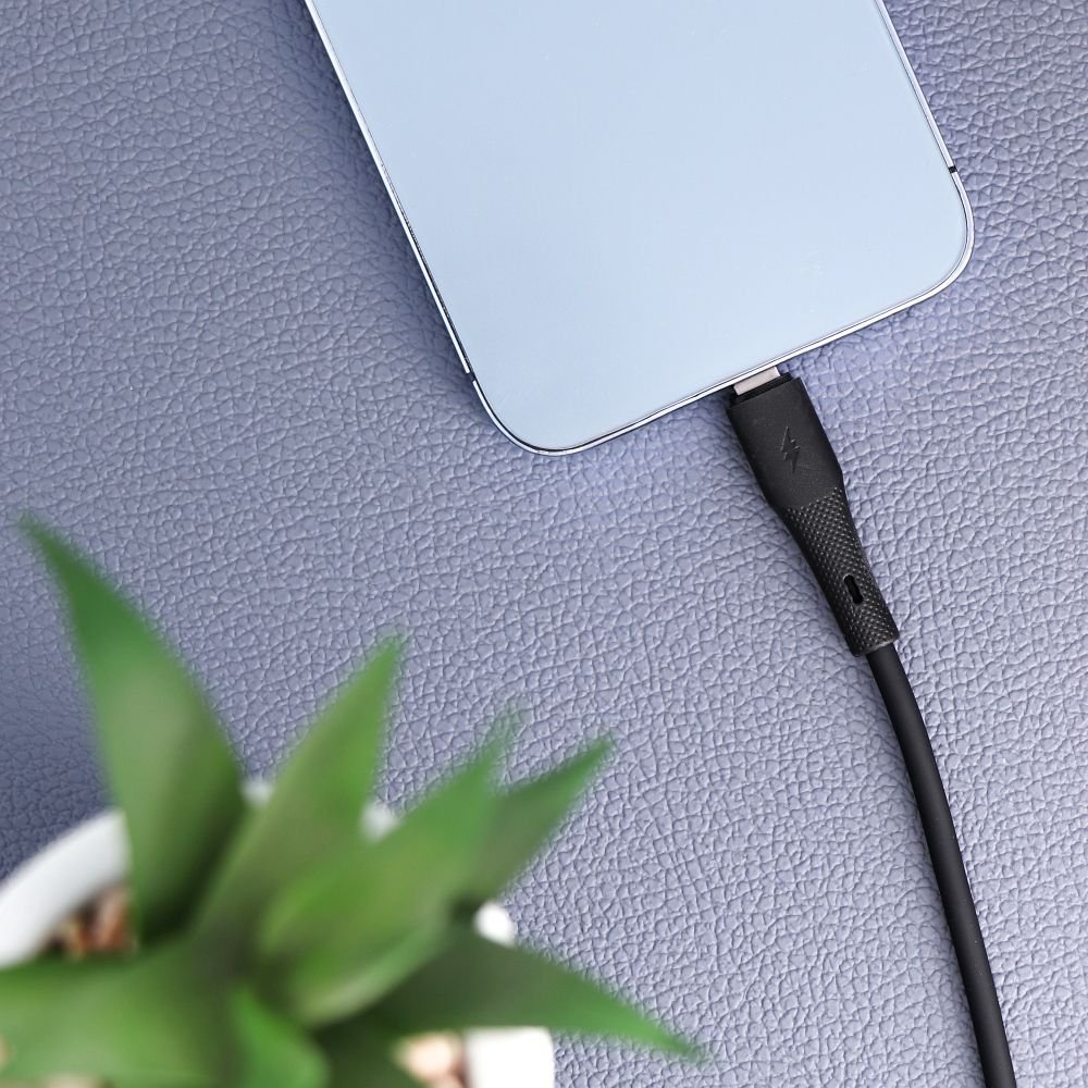 Cable USB C to Lightning Forcell F-Energy PD 3A 27W Silicone 1 m C346 black | Tech A Break