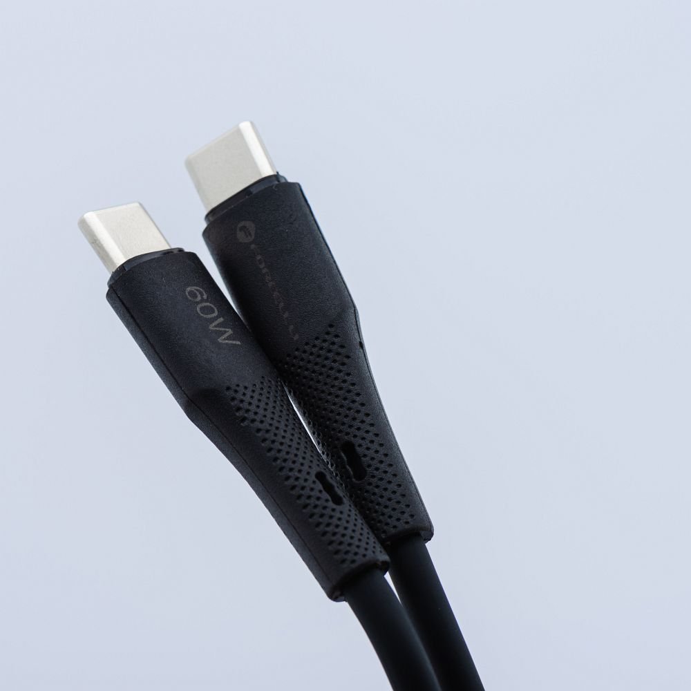 Cable USB C to Lightning Forcell F-Energy PD 3A 27W Silicone 1 m C346 black | Tech A Break