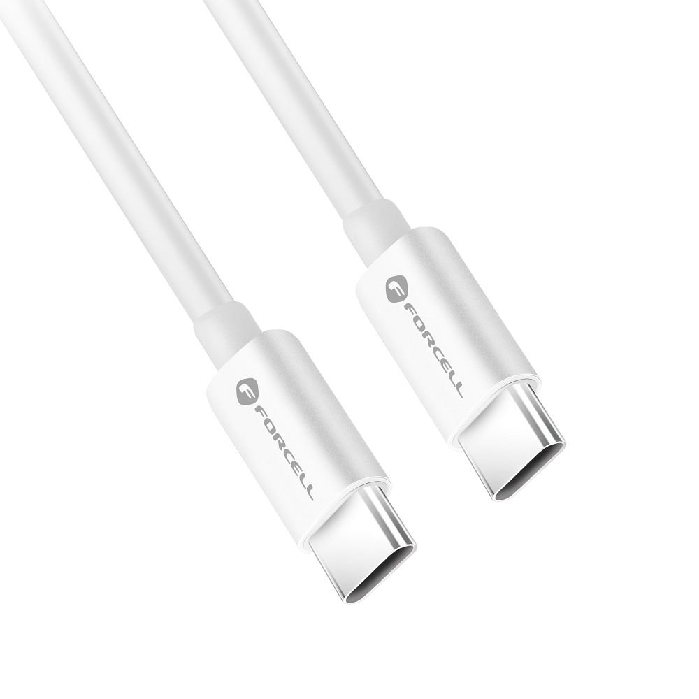Cable USB C to USB C Forcell F-Energy QC4.0 PD 5A 100W 1 m C339 white | Tech A Break