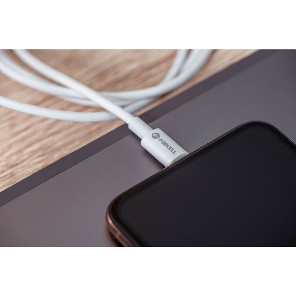 Cable USB C to USB C Forcell F-Energy QC4.0 PD 5A 100W 2 m C339 white | Tech A Break