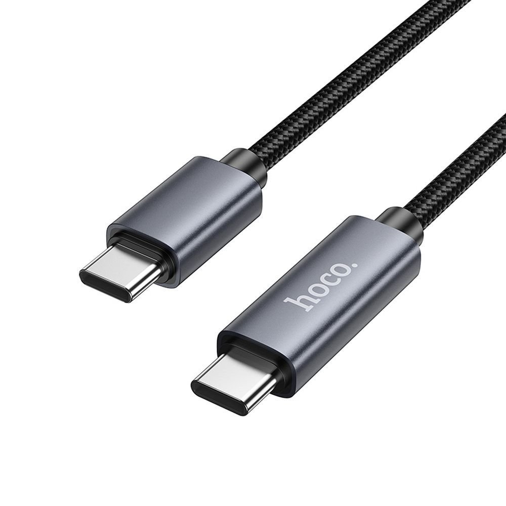 Cable USB C to USB C Hoco 3A 60W with display 1 m X112 black | Tech A Break