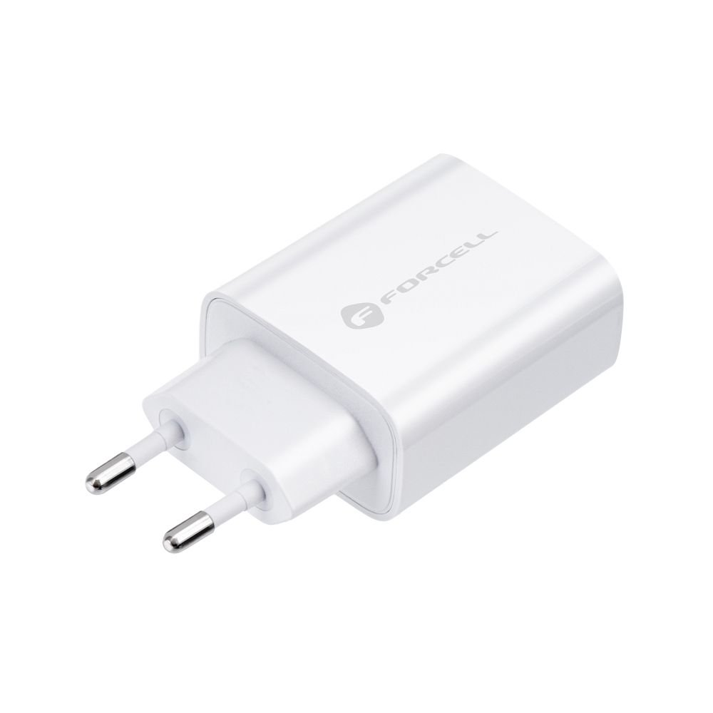 Phone charger Forcell F-Energy USB C QC4.0 PD 3A 25W + cable USB C to USB C TFK-TC-25WPD white | Tech A Break