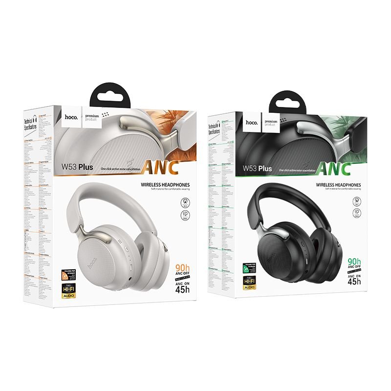 Wireless headphones Hoco ANC W53 Plus black | Tech A Break