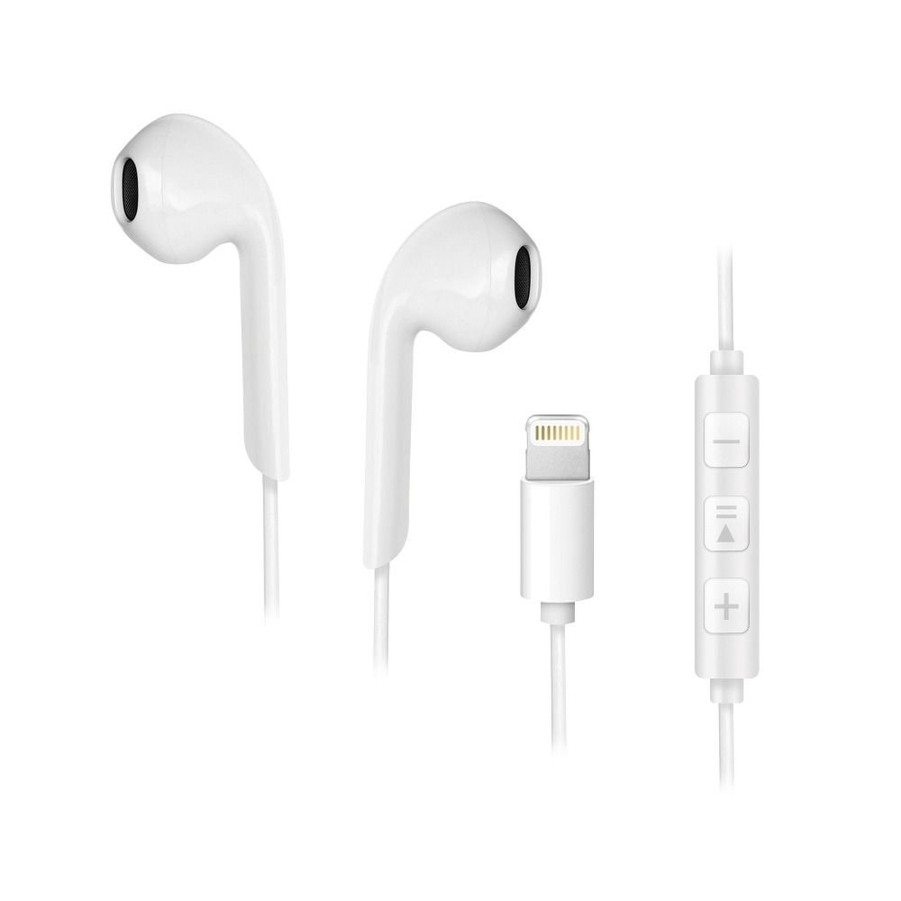 Wire earphones Lightning Forcell F-Audio HR-ME25 white | Tech A Break