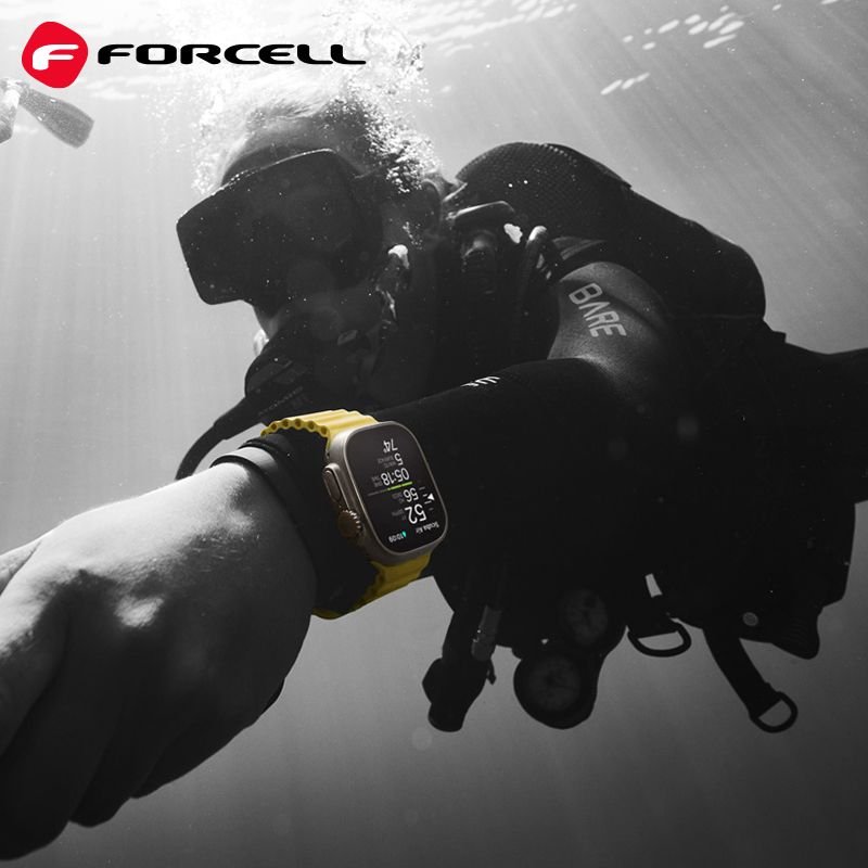Strap do Apple Watch Forcell F-Design FA12 silicone holes 42 / 44 / 45 / 49 mm yellow | Tech A Break
