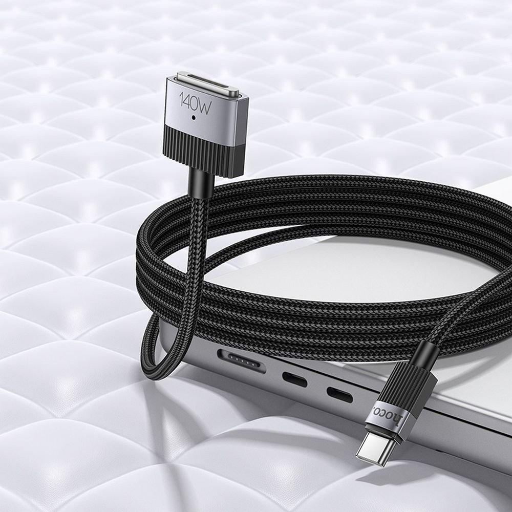 Cable USB C to Mag3 Hoco 5A 140W magnetic 1,8 m U141 black | Tech A Break