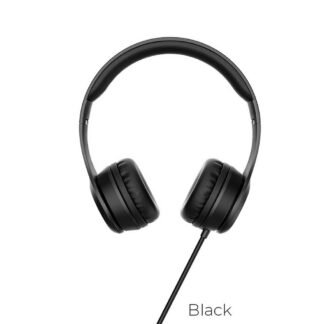 Wire headphones Jack 3,5 mm Hoco W21 black | Tech A Break