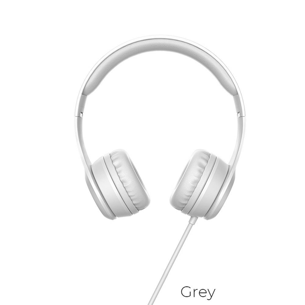 Wire headphones Jack 3,5 mm Hoco W21 grey | Tech A Break