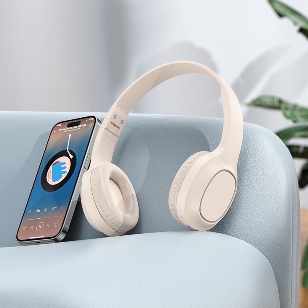 Wireless headphones Hoco W46 milky white - Image 3