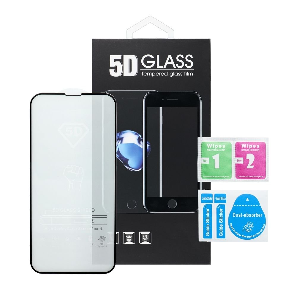 5D Full Glue Tempered Glass - for Samsung Galaxy A06 4G / A06 5G black - Image 4