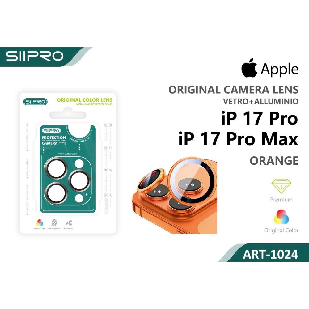 Προστασία Κάμερας iPhone 17 Pro/17 Pro Max Orange