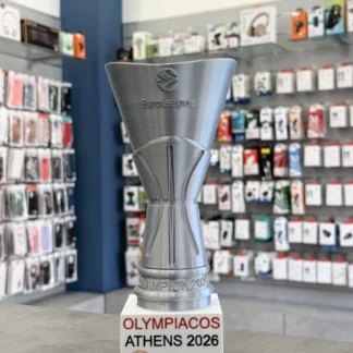 Κύπελλο Euroleague Olympiacos BC 2026 Replica με άσπρη βάση
