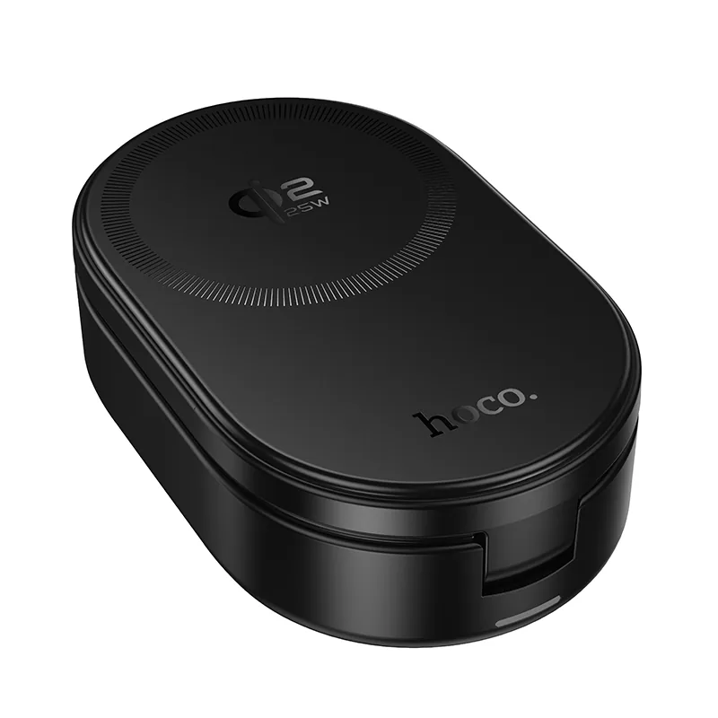 Hoco CQ23 Qi2.2 3in1 Folding Magnetic Wireless Fast Charger Black 25w - Image 3