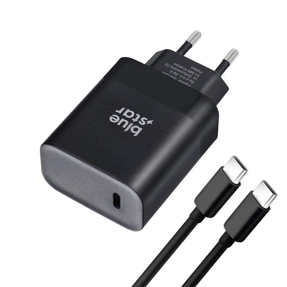 Phone charger Blue Star USB C QC4.0 PD 3A 45W + cable USB C to USB C TFB-TC-45WPD black - Image 8