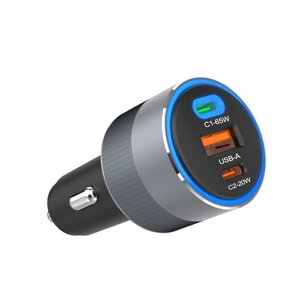 Car charger Forcell F-Energy Alu 2 x USB C + USB A QC4.0 PD SFC2.0 3A 85W gray - Image 2