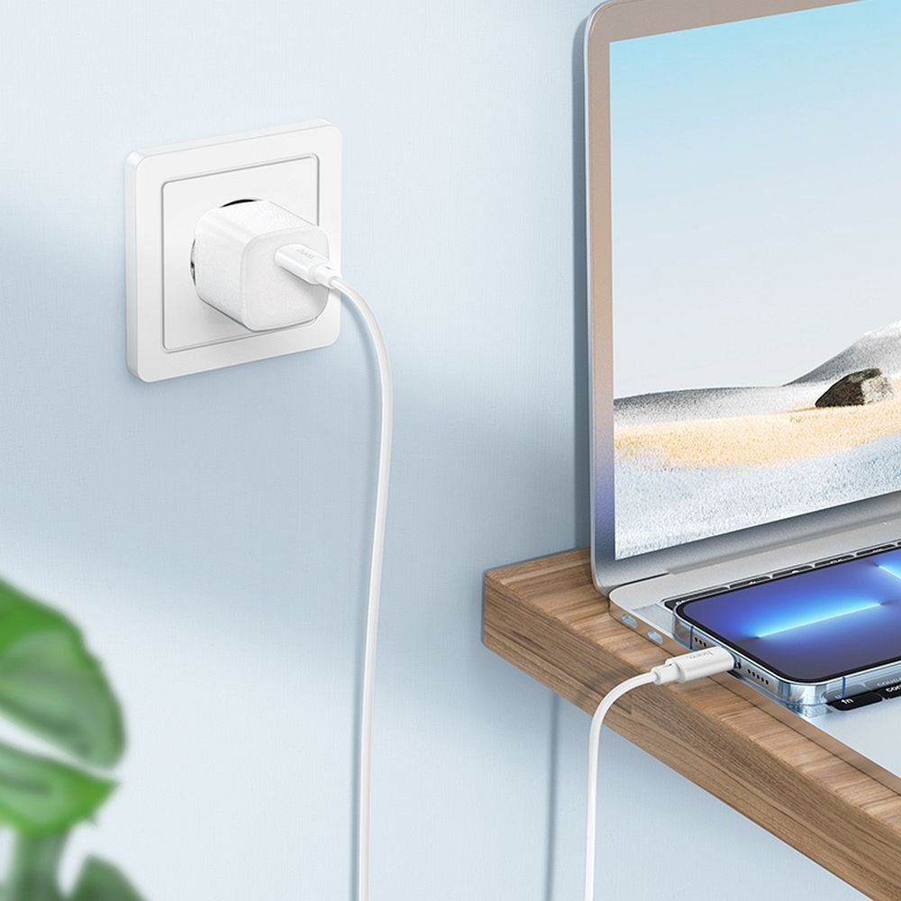 Cable USB C to Lightning Hoco PD 2,4A 20W 1 m X88 white - Image 3
