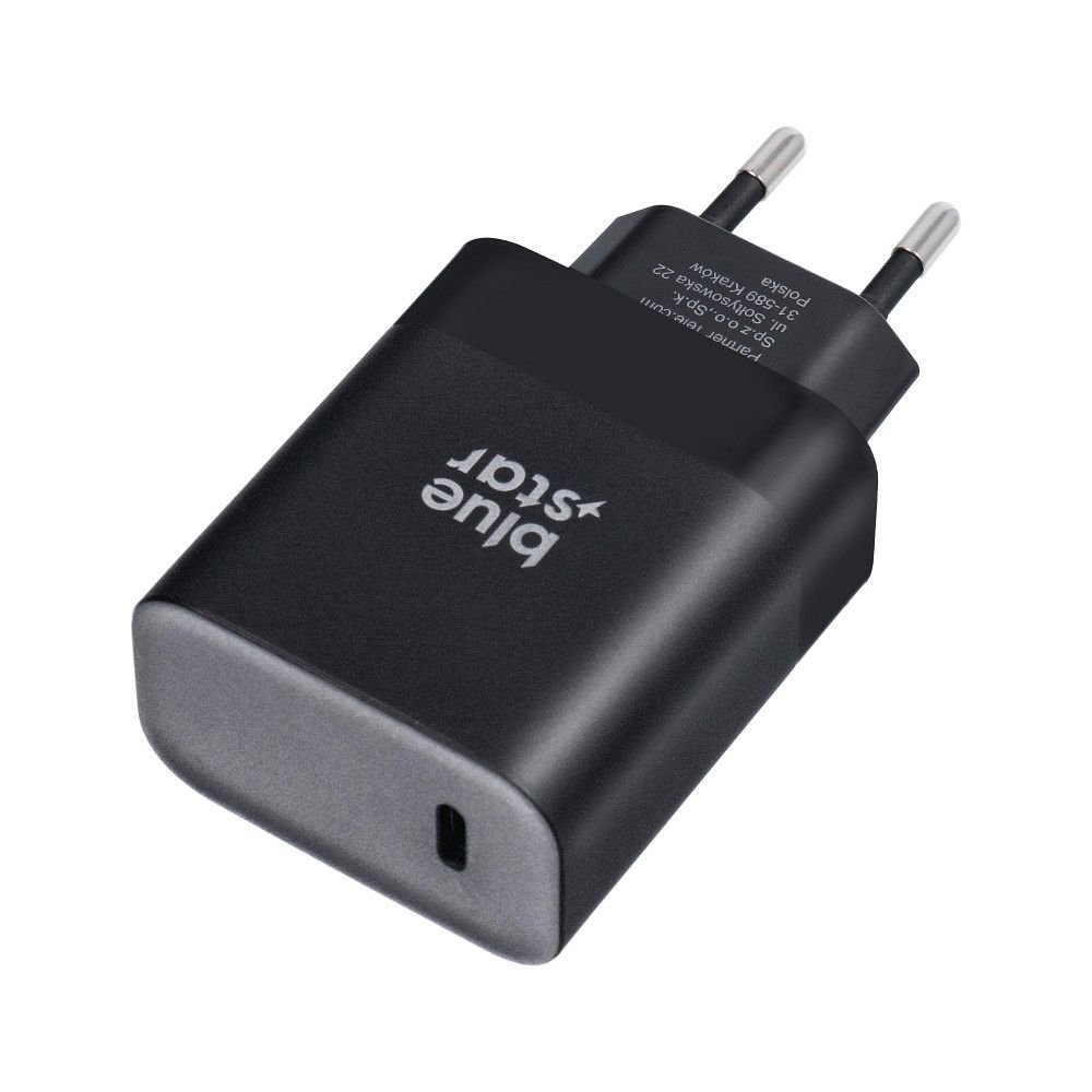 Phone charger Blue Star USB C QC4.0 PD 3A 45W + cable USB C to USB C TFB-TC-45WPD black - Image 3