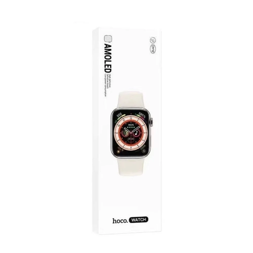 Hoco DY12 Smartwatch με Παλμογράφο και Amoled οθόνη - Μπεζ - Image 4