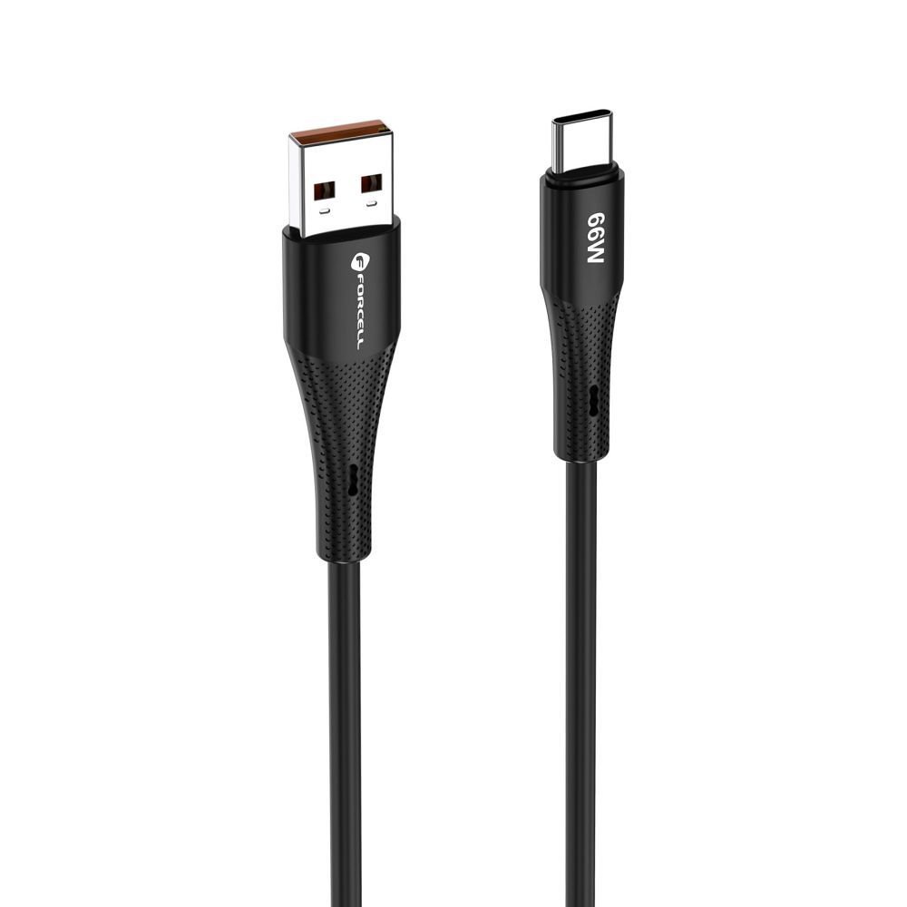 Cable USB A to USB C Forcell F-Energy QC4.0 3A 66W Silicone 1 m C342 black - Image 4