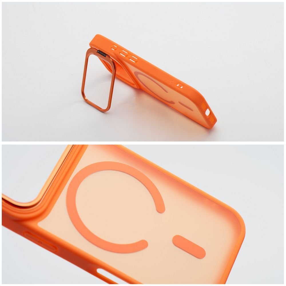Case for iPhone 17 Pro Max / 18 Pro Max Forcell F-Protect Shadow Stand Premium compatible with MagSafe orange - Image 2
