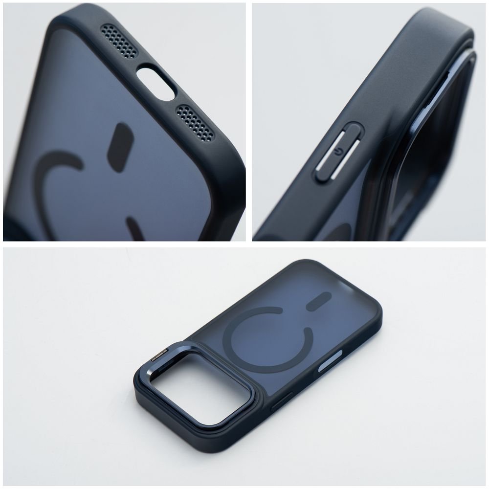 Case for iPhone 17 Pro Max / 18 Pro Max Forcell F-Protect Shadow Stand Premium compatible with MagSafe navy blue - Image 3